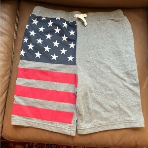 The Children's Place Gray and Red Star-Striped Kids Shorts